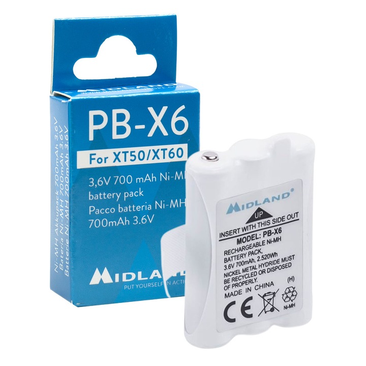 Акумулатор Midland PB-X6 700mAh Ni-Mh за Midland XT50/XT60, Cod C1300