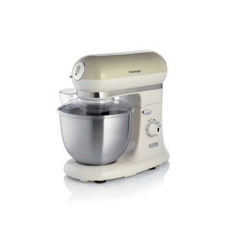 Mixer cu bol Ariete1588CR/BG Vintage, 1000 W, Bol detasabil 5.5 l, 10 viteze + Pulse, Crem/ Beige Mixer cu bol Ariete1588CR/BG Vintage, 1000 W, Bol detasabil 5.5 l, 10 viteze + Pulse, Crem/ Beige