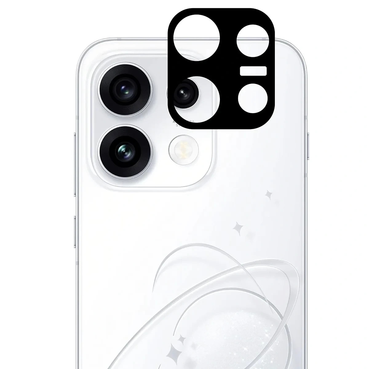 Set protectie 4in1 Bizon Glass Clear Pack, 3 folii sticla ecran + 1 folie sticla camera foto, compatibil cu Oppo Reno 16 F / 16 FS, Transparent