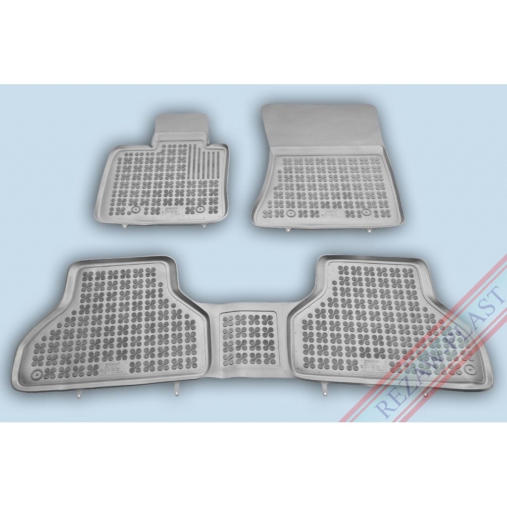 Covoare / Covorase cauciuc GRI BMW X5 E70 2006-2013 presuri stil tip tavita Rezaw