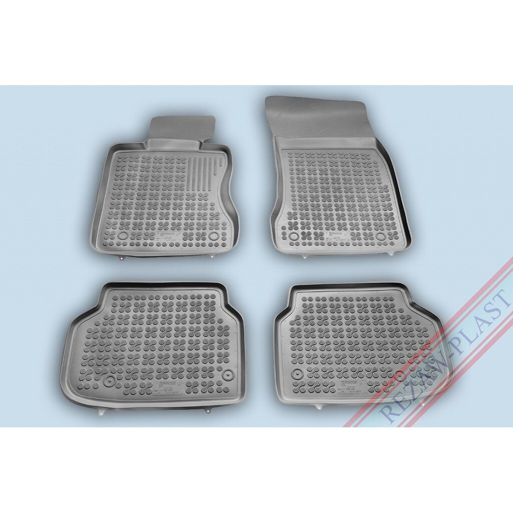 Covoare / Covorase cauciuc GRI BMW Seria 7 F01 2008-2015 presuri stil tip tavita Rezaw