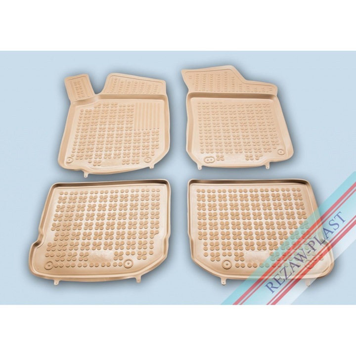 Covoare / Covorase cauciuc BEJ SKODA Octavia I 1996-2010 presuri stil tip tavita Rezaw