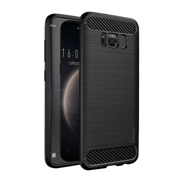 Husa de protectie iPaky Fiber pentru Samsung Galaxy S8 Plus, Negru
