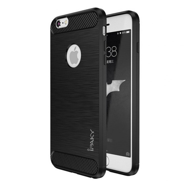 Husa de protectie iPaky Fiber pentru Apple iPhone 8, Negru