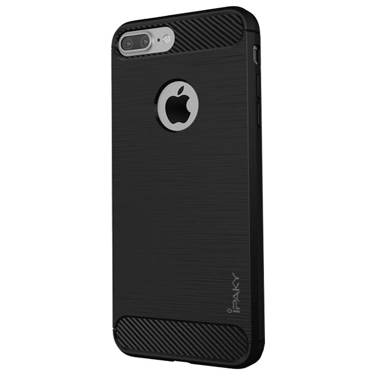 Husa de protectie iPaky Fiber pentru Apple iPhone 8 Plus, Negru
