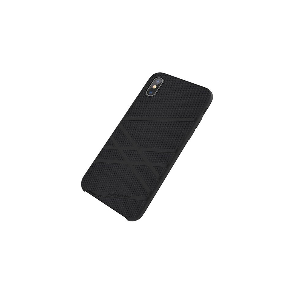 Husa Flex II silicon , interior microfibra pentru iPhone X , neagra