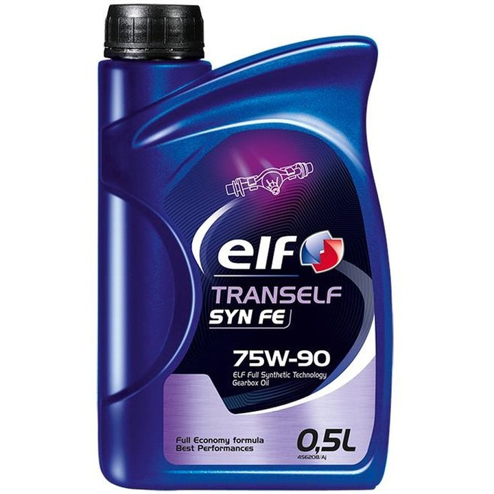 Ulei transmisie ELF Tranself Syn FE 75W-90, sintetic, specificatii GL-4/5, MAN 341 E3, 0,5 L