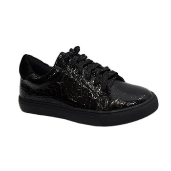 Pantofi cu design de piele de sarpe, D&J Exclusive, Negru Pantofi cu design de piele de sarpe, D&J Exclusive, Negru