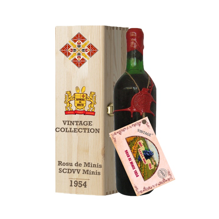 PRIER borüzlet bora - Red Minis 1954 fadobozban, Minis, 0,75L