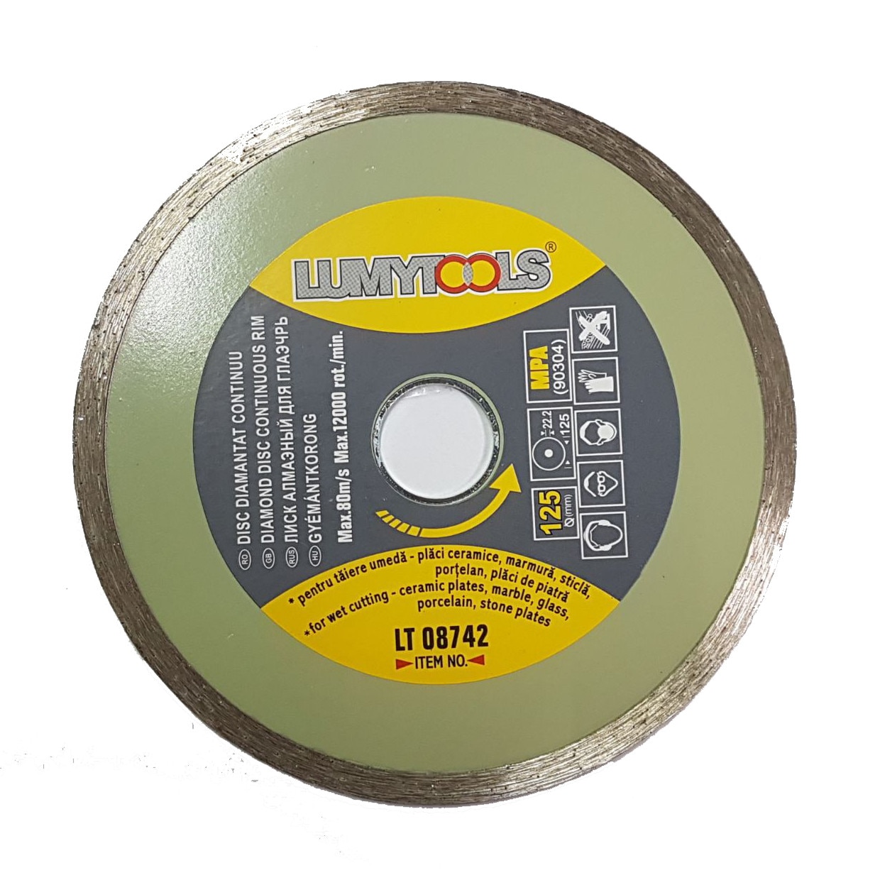 Disc diamantat continuu, Lumytools, 125x22.2mm