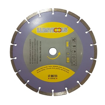 Disc diamantat cu segmente, Lumytools, 230X22.2mm Disc diamantat cu segmente, Lumytools, 230X22.2mm