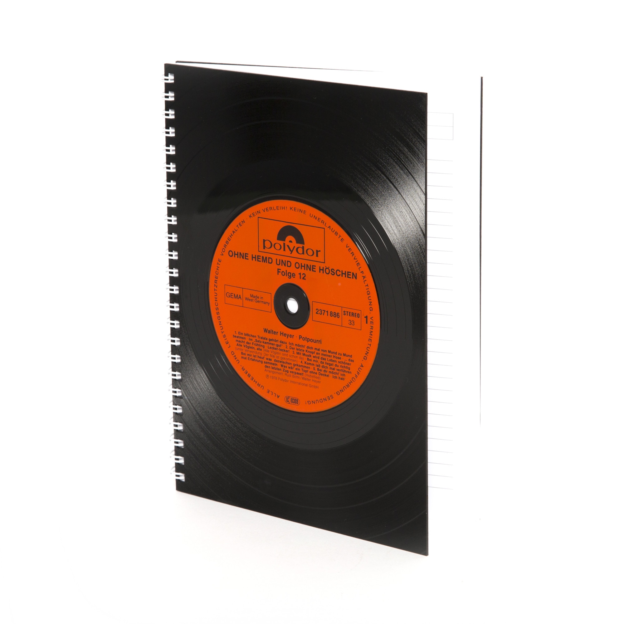 Agenda vinil reciclat, Vinilistic, A5, Polydor, 15x21cm