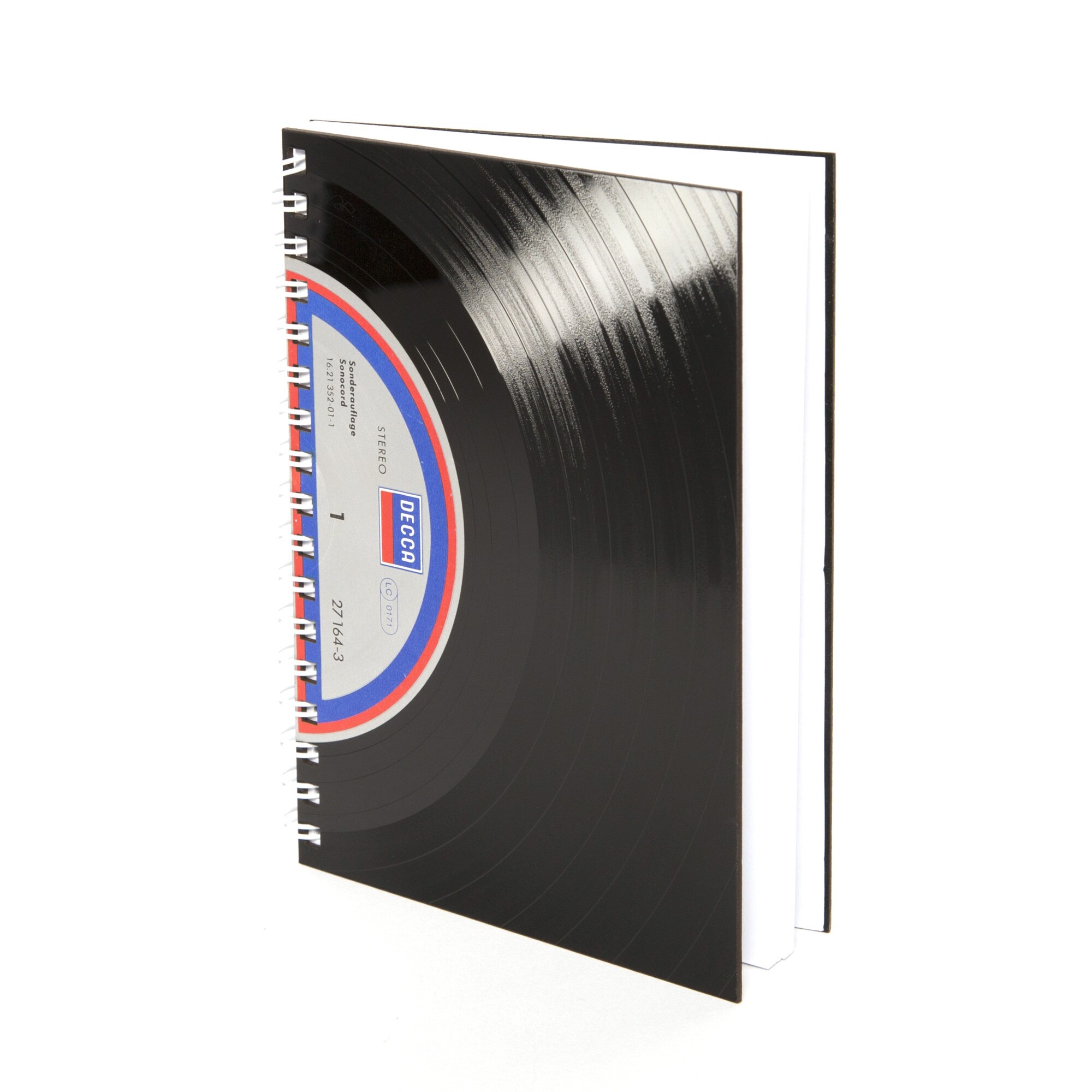 Agenda vinil reciclat, Vinilistic, A6, Carnetel, Argintie, 11x15cm, Cadou original