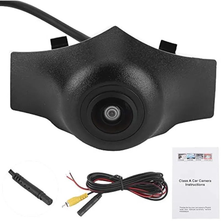 Camera frontala CCD de inalta rezolutie, 150 de grade, vedere nocturna, monitor de conducere auto pentru Q2L 2018, ABS negru