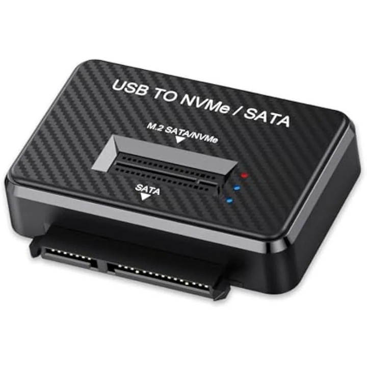 Докинг станция USB NVMe клонинг за твърд диск, адаптер за пренос на данни с разсейване на топлината, аксесоари за NVMe USB конвертор