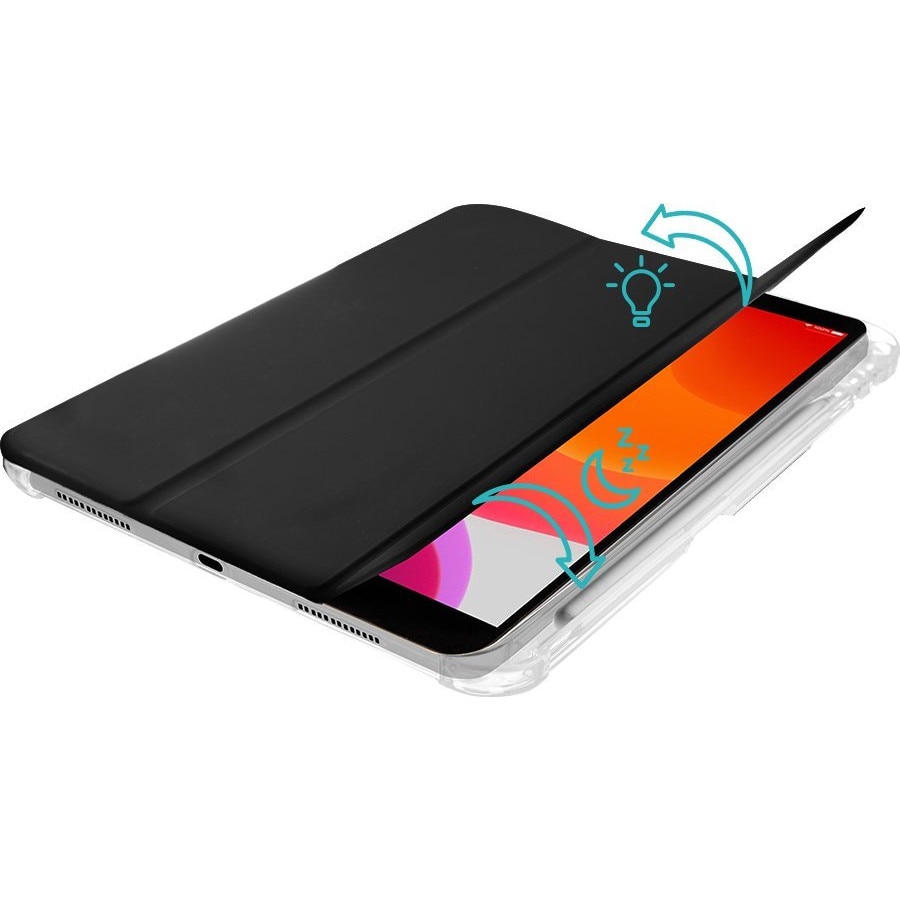 Husa tableta OBAL:ME MistyTab (57983128498) pentru Samsung Galaxy Tab S10 Lite/S9/S9 FE/S10 FE, cu slot pentru stylus, functie wake/sleep si magnet, gri deschis