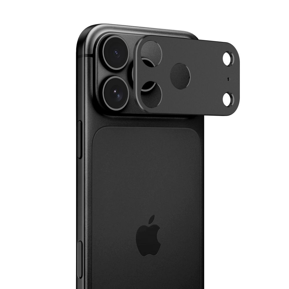 Protectie camera foto Tech-Protect Camalloy Fit Plus compatibila cu iPhone 18 Pro Max, Negru