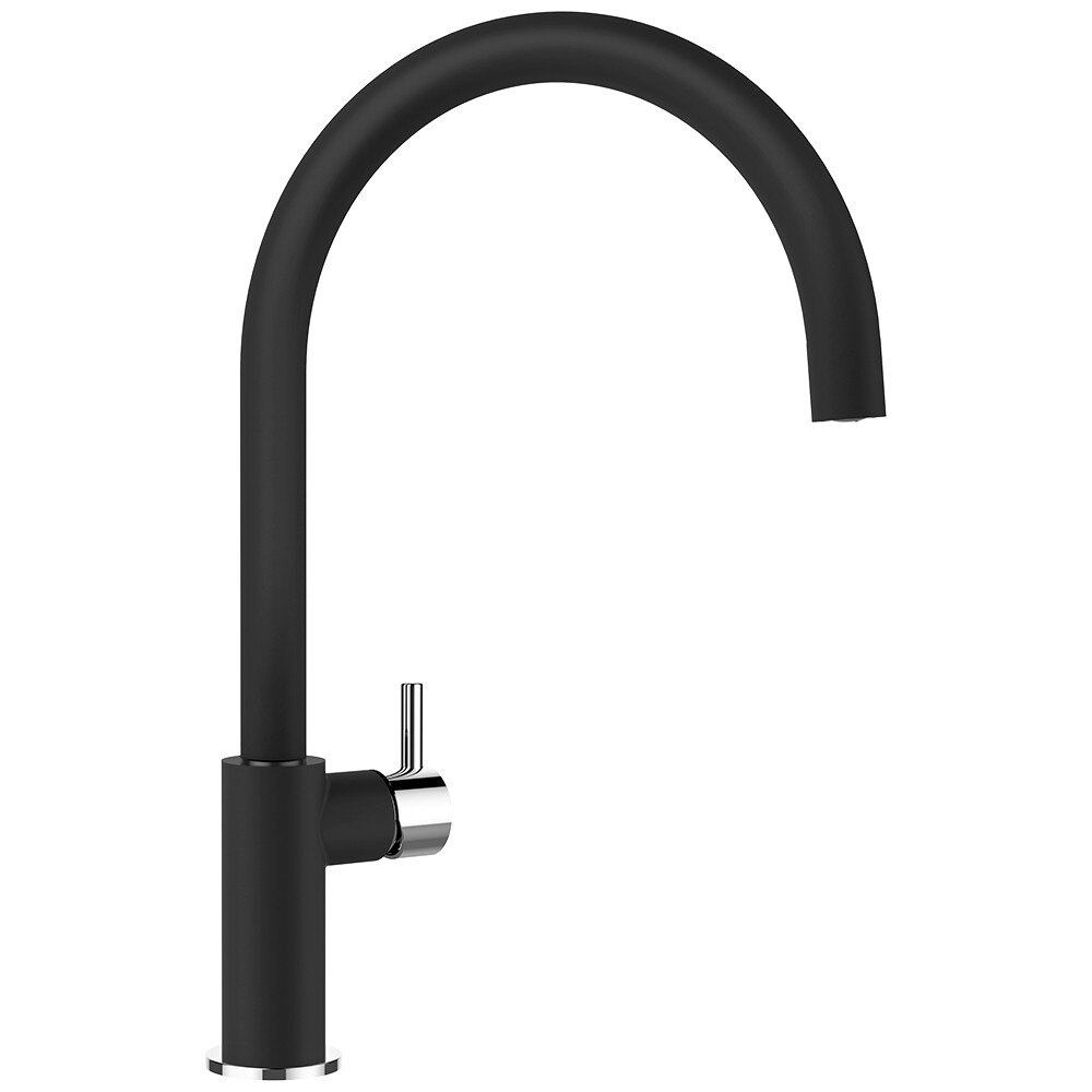 Baterie granit Schock Hekate Negru, finisaj granit, rotatie tija la 360 grade