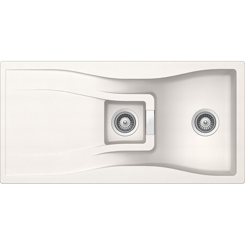Chiuveta granit Schock Waterfall D-150 Polaris, 1000 x 500 mm, adancime cuva 184 mm, reversibila, montare pe blat