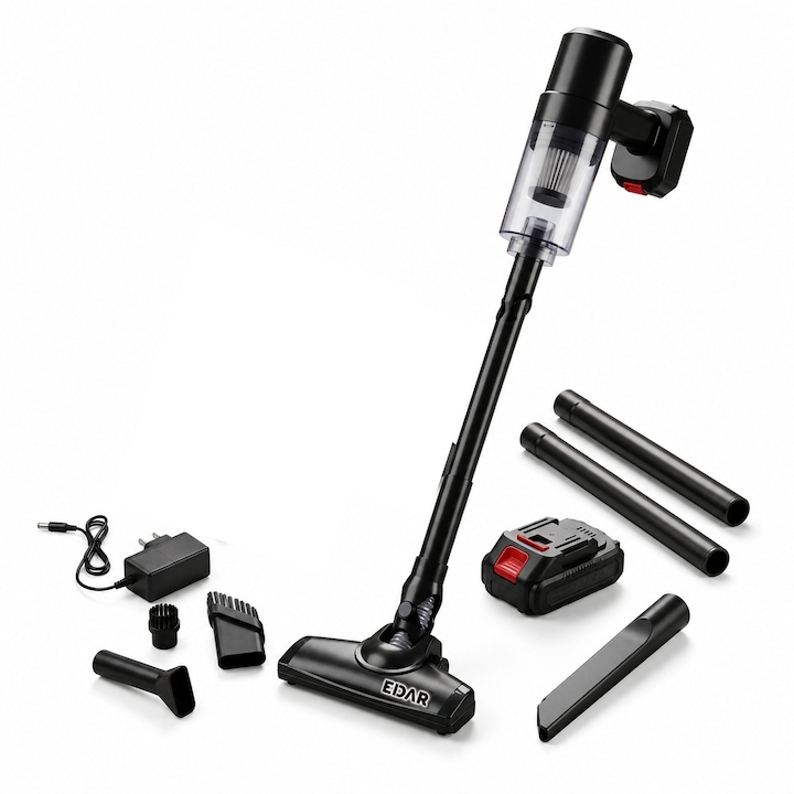 Aspirator vertical Electrolux Seria 600 EP61AB21UG, 21,6V, 2500 mAh, recipient praf 0,5l, tub inox, perie PowerPro multisuprafete cu LED, suport de perete, tehnologie ciclonica, duza par animale, 79 dB, autonomie max 50 minute, gri urban