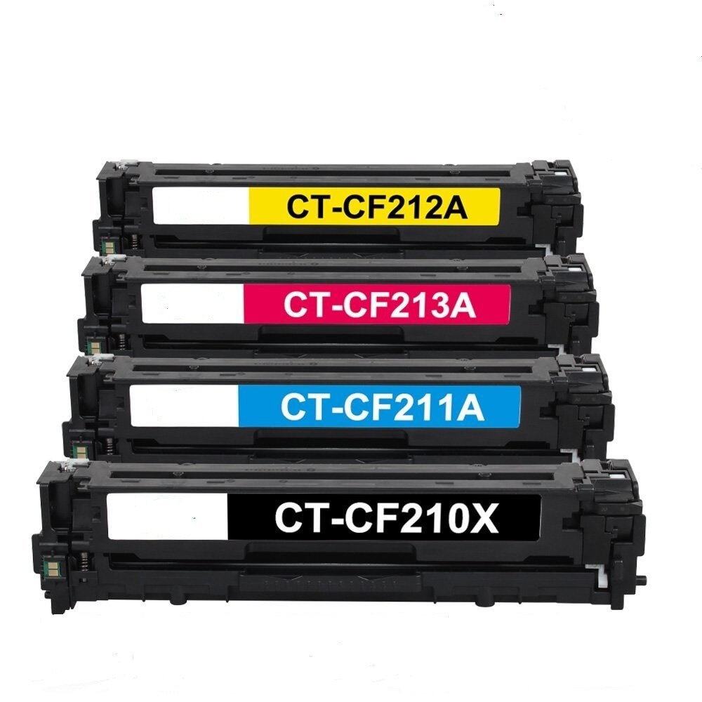 CF210X Set 4 cartus toner GraphiteK Compatibile Color LaserJet CF210X, CF211A, CF212A, CF213A LaserJet Pro 200 color M251 n/LaserJet Pro 200 color M251 nw/LaserJet Pro 200 color M276 n/LaserJet Pro 200 color M276 nw / LaserJet Pro 200-HP