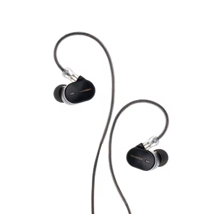Casti Moondrop CHU III, IEM Driver Dinamic 10mm, Hi-Fi, cavitatea din aliaj durabil aluminium, cablu Jack 3.5mm, cablu detasabil, Negru