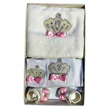 Set botez trusou fete Licurici Bebe, nou nascuti 0-3 luni Set botez trusou fete Licurici Bebe, nou nascuti 0-3 luni
