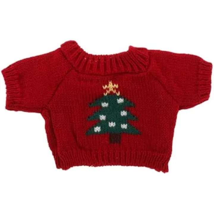 Haine de ursulet de Craciun, haine de papusa de Craciun, dragut animal de plus, accesorii pentru papusi, jucarie de plus, ursulet de pulover, tinuta potrivita pentru majoritatea jucariilor de plus de 11, 8 inch