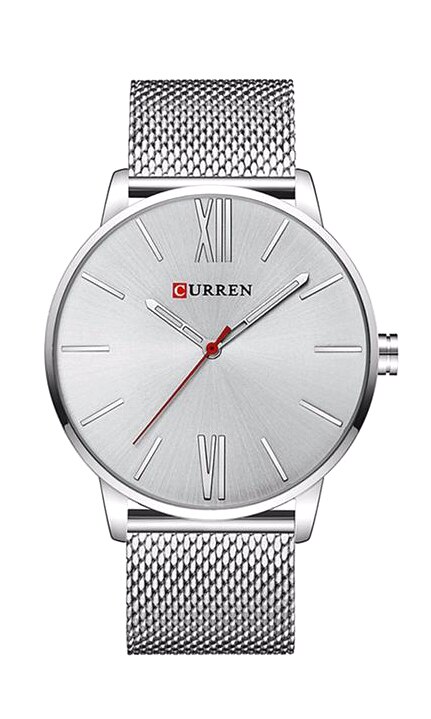Ceas Curren barbatesc slim, elegant argintiu M8238SL