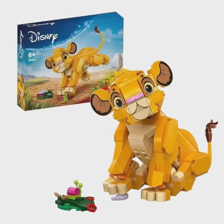 Set de constructie Simba (The Lion King), figurina din piese tip caramizi, galben, cod CJ-CDON-K0238-260901-457