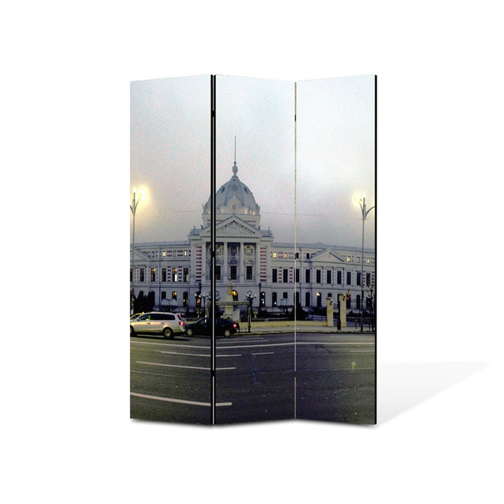 Paravan de Camera ArtDeco din 3 Panouri Urban Orase Spitalul Coltea Bucuresti 135 x 180 cm