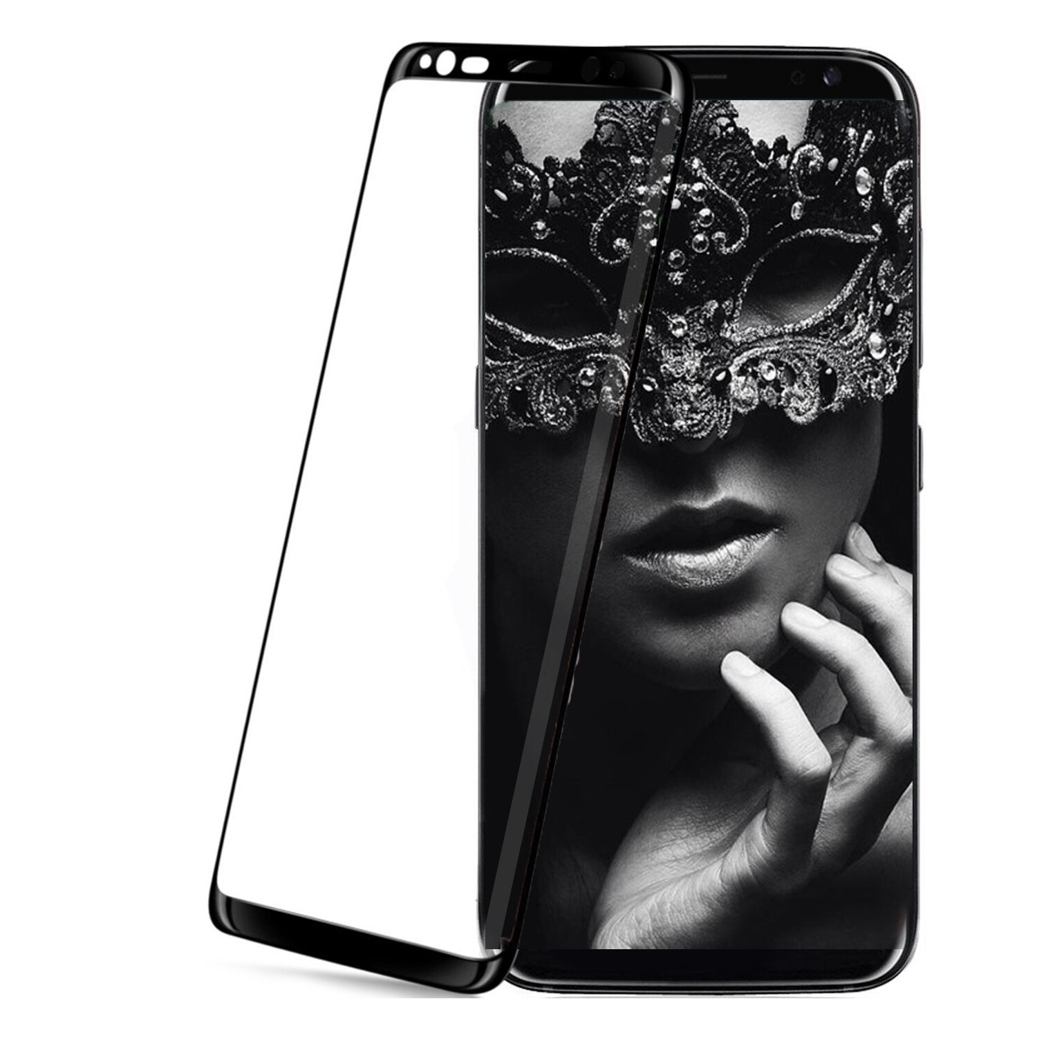 Folie Sticla Securizata Protectie Ecran 3D Securizata telefon Samsung S8 Plus ofera protectie Ultrasubtire Black