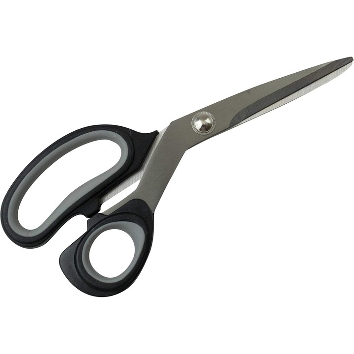 Foarfeca ZYBLSSBB LSM2XH22950-YBY045-1, otel inoxidabil, manere ergonomice cu strat moale, ambidextra, negru/gri, 23 cm, 1 buc.