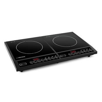 Plita electrica cu inductie, 2 ochiuri detectie automata a vasului de gatit, control al temperaturii pe 8 nivele si 4 functii de gatit, timer si afisaj electronic picioruse reglabile Plita electrica cu inductie, 2 ochiuri detectie automata a vasului de gatit, control al temperaturii pe 8 nivele si 4 functii de gatit, timer si afisaj electronic picioruse reglabile