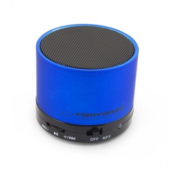 Boxa portabila cu Bluetooth si Radio FM, USB si microSD, Ritmo Albastru azur Boxa portabila cu Bluetooth si Radio FM, USB si microSD, Ritmo Albastru azur