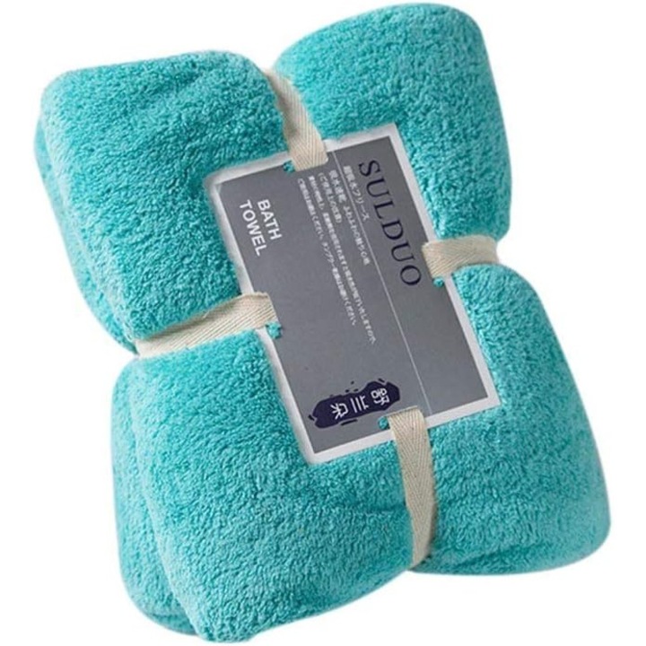 Prosop de baie ZYBLSSBB LSM2XH22722-WMZL-460, 100% bumbac ringspun, oversize 36 x 80 cm, turcoaz