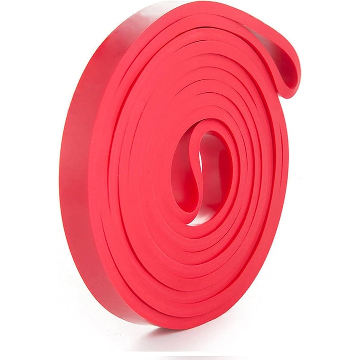 Banda de rezistenta ZYBLSSBB LSM2XH26885-HS-0449, 15–35 lbs, banda elastica plata pentru antrenament si recuperare, rosu