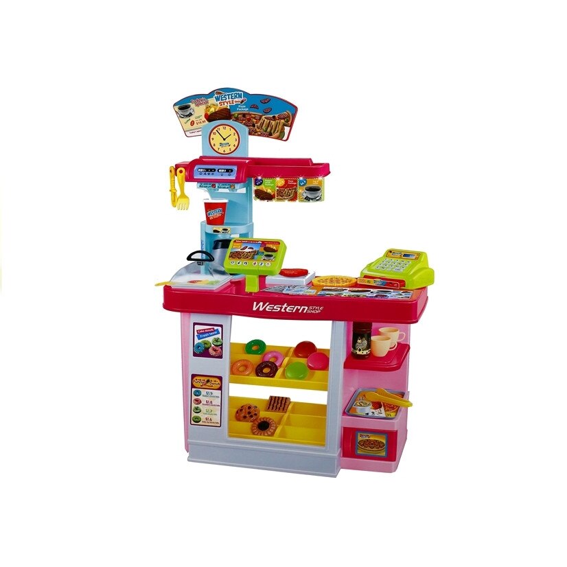 Tejghea vanzari cu dulciuri roz