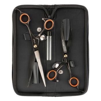 Set 2 foarfece pentru tuns Lila Rossa TS02X2, marime 5.5 si 7 cm Set 2 foarfece pentru tuns Lila Rossa TS02X2, marime 5.5 si 7 cm