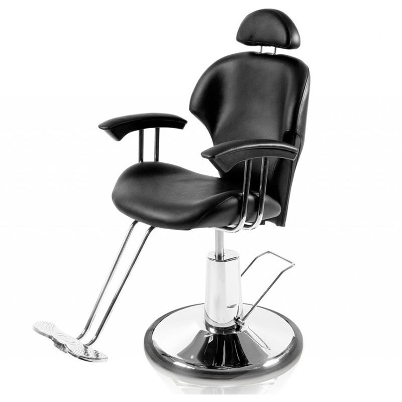 Scaun pentru frizerie Paris, piele ecologica, negru