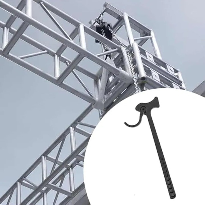 Ciocan pentru truss cu clesa pentru pini K0588-CJ-260903-0676, pentru trussuri O 48–51 mm, 2-in-1 (ciocan si instrument de scoatere pini), metal, negru