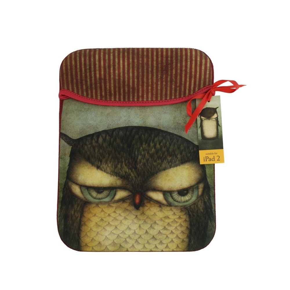 Husa tableta iPad Eclectic Grumpy Owl - 20x24 cm