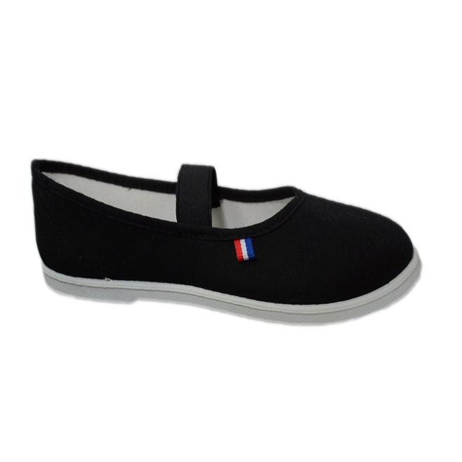 Tenisi cu elastic peste picior si talpa joasa,D&J Exclusive, Negru