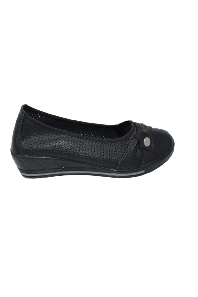 Balerini cu talpa de inaltime medie , D&J Exclusive, Negru