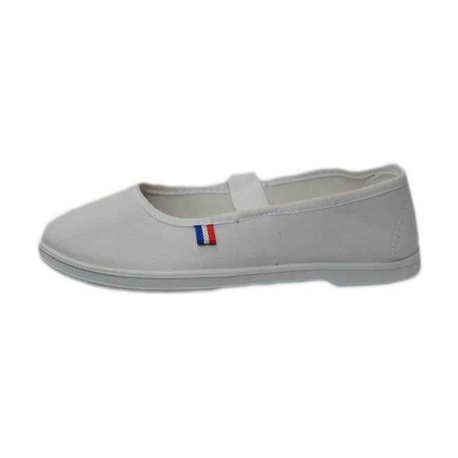 Tenisi cu elastic peste picior si talpa joasa,D&J Exclusive, Alb