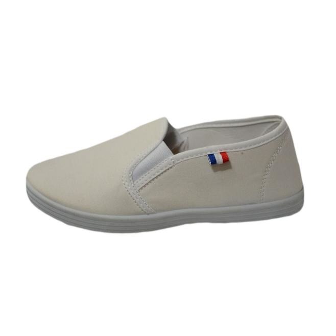 Tenisi din panza cu talpa flexibila, D&J Exclusive, Alb, Alb