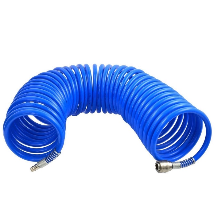 Furtun pneumatic spiralat Geko G01171, dimensiune 8x12 mm, lungime 15 m
