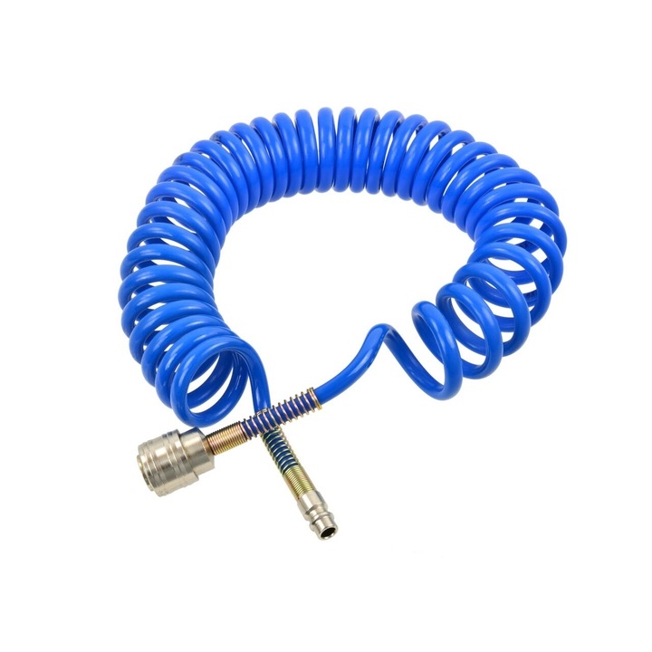 Furtun pneumatic spiralat PU 5x8mm 5m, GEKO G02965