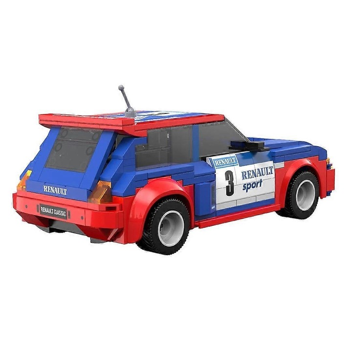 Set de constructie Renault 5 Maxi Turbo, 308 piese, albastru/rosu, cod kp-k0548-260904-14566