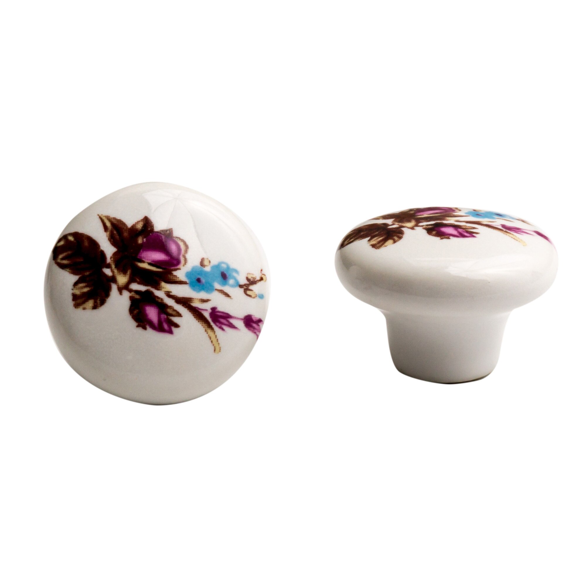 Buton portelan model floral Peron 17